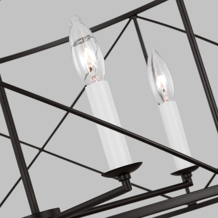Myhouse Lighting Visual Comfort Studio - CC1624AI - Four Light Chandelier - Beatrix - Aged Iron
