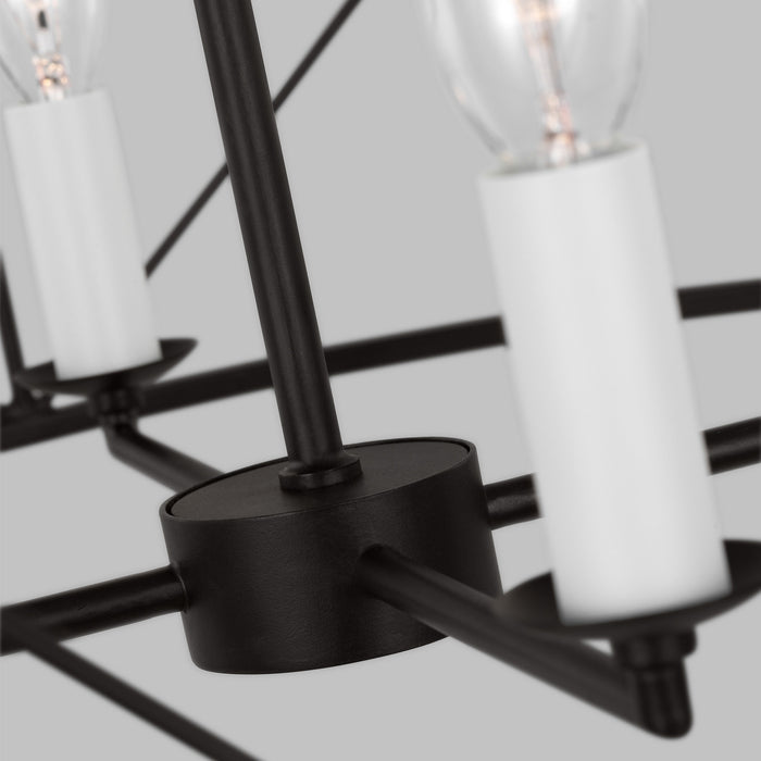 Myhouse Lighting Visual Comfort Studio - CC1634AI - Four Light Chandelier - Beatrix - Aged Iron