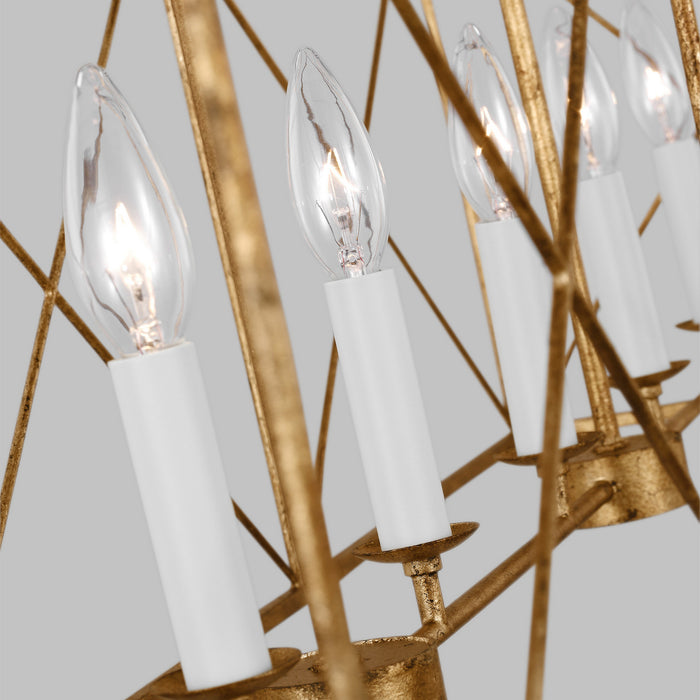Myhouse Lighting Visual Comfort Studio - CC1646ADB - Six Light Chandelier - Beatrix - Antique Gild