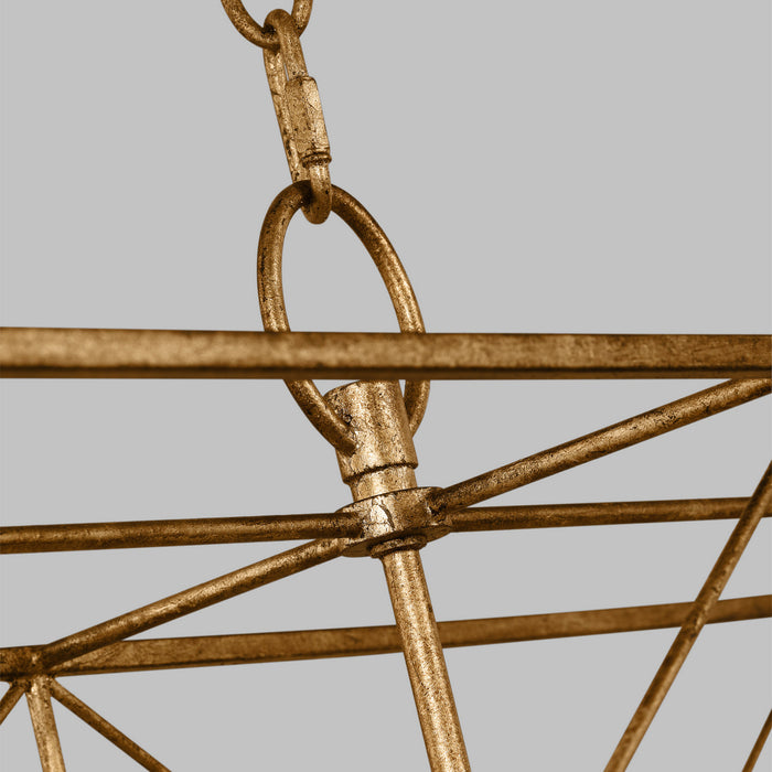 Myhouse Lighting Visual Comfort Studio - CC1646ADB - Six Light Chandelier - Beatrix - Antique Gild