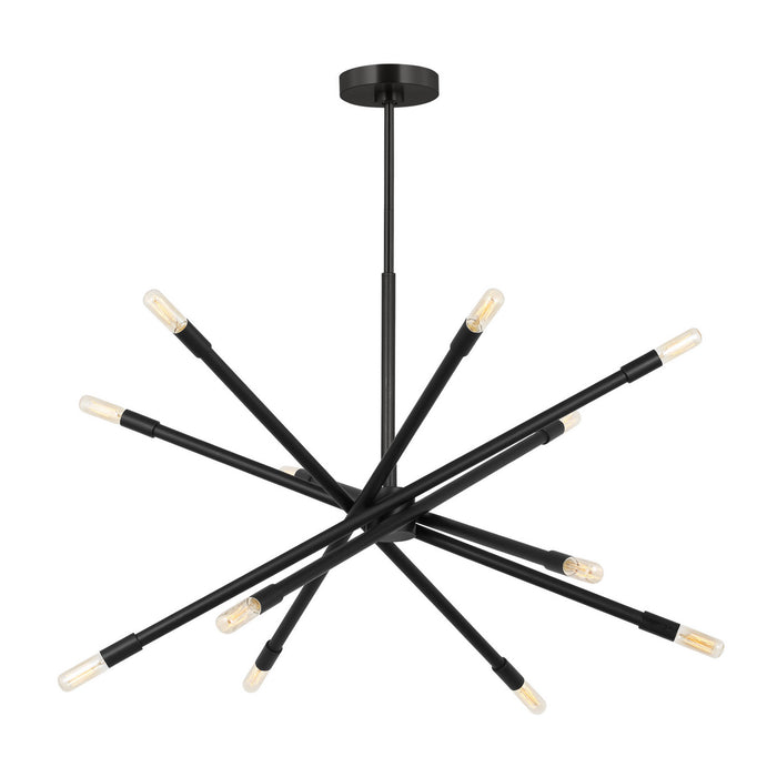 Myhouse Lighting Visual Comfort Studio - CC16612MBK - 12 Light Chandelier - Eastyn - Midnight Black