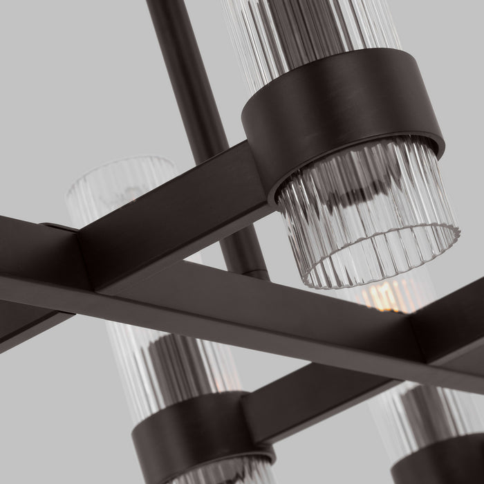 Myhouse Lighting Visual Comfort Studio - CC13810AI - Ten Light Chandelier - Geneva - Aged Iron