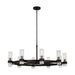 Myhouse Lighting Visual Comfort Studio - CC16810AI - Eight Light Chandelier - Geneva - Aged Iron