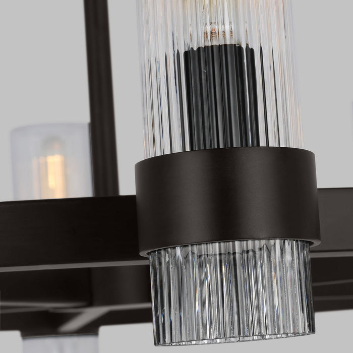 Myhouse Lighting Visual Comfort Studio - CC16810AI - Eight Light Chandelier - Geneva - Aged Iron