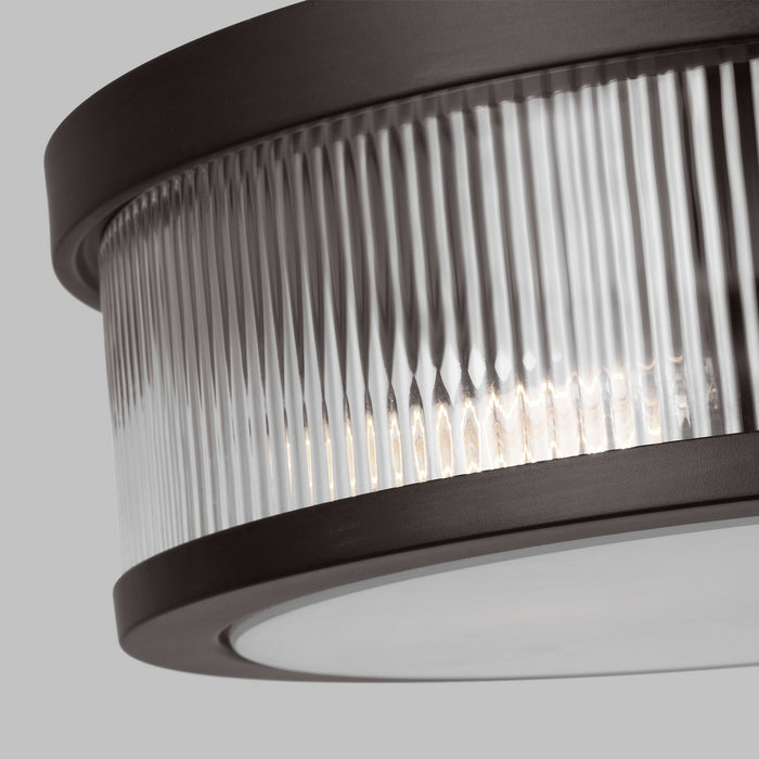 Myhouse Lighting Visual Comfort Studio - CF1052AI - Two Light Flush Mount - Geneva - Aged Iron