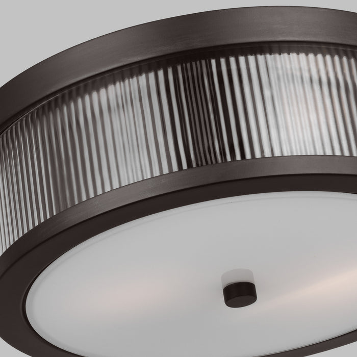 Myhouse Lighting Visual Comfort Studio - CF1052AI - Two Light Flush Mount - Geneva - Aged Iron