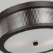 Myhouse Lighting Visual Comfort Studio - CF1052AI - Two Light Flush Mount - Geneva - Aged Iron