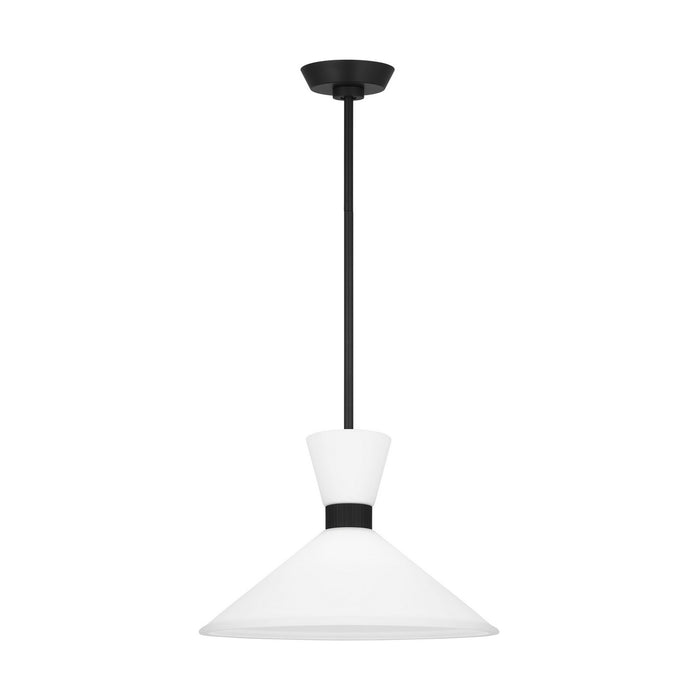 Myhouse Lighting Visual Comfort Studio - DJP1091MBK - One Light Pendant - Belcarra - Midnight Black