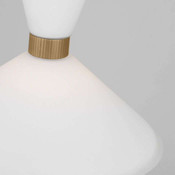 Myhouse Lighting Visual Comfort Studio - DJP1091SB - One Light Pendant - Belcarra - Satin Brass