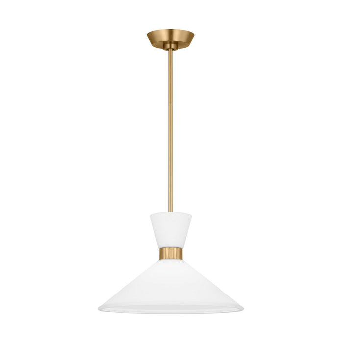 Myhouse Lighting Visual Comfort Studio - DJP1091SB - One Light Pendant - Belcarra - Satin Brass