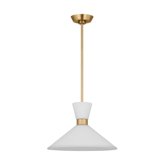 Myhouse Lighting Visual Comfort Studio - DJP1091SB - One Light Pendant - Belcarra - Satin Brass