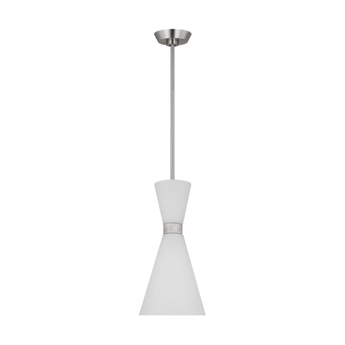 Myhouse Lighting Visual Comfort Studio - DJP1101BS - One Light Pendant - Belcarra - Brushed Steel