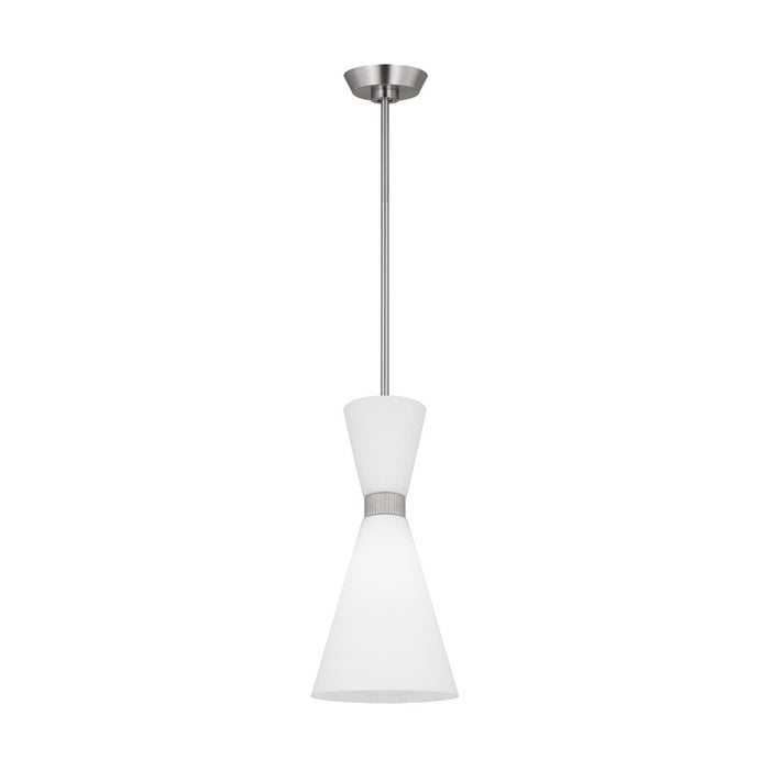 Myhouse Lighting Visual Comfort Studio - DJP1101BS - One Light Pendant - Belcarra - Brushed Steel