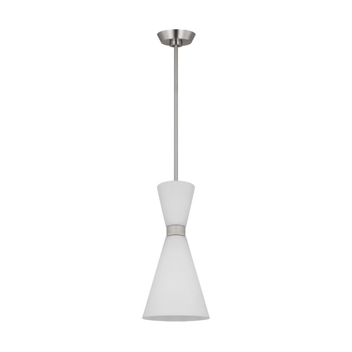 Myhouse Lighting Visual Comfort Studio - DJP1101BS - One Light Pendant - Belcarra - Brushed Steel