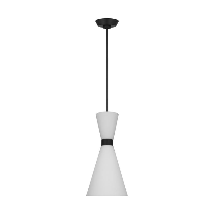 Myhouse Lighting Visual Comfort Studio - DJP1101MBK - One Light Pendant - Belcarra - Midnight Black