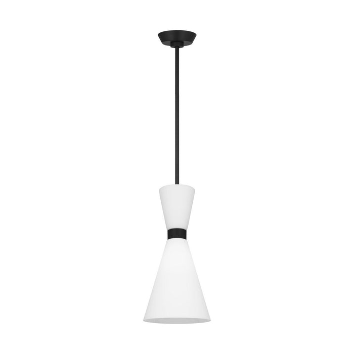 Myhouse Lighting Visual Comfort Studio - DJP1101MBK - One Light Pendant - Belcarra - Midnight Black