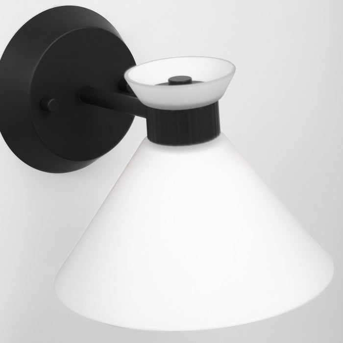 Myhouse Lighting Visual Comfort Studio - DJV1011MBK - One Light Wall Sconce - Belcarra - Midnight Black