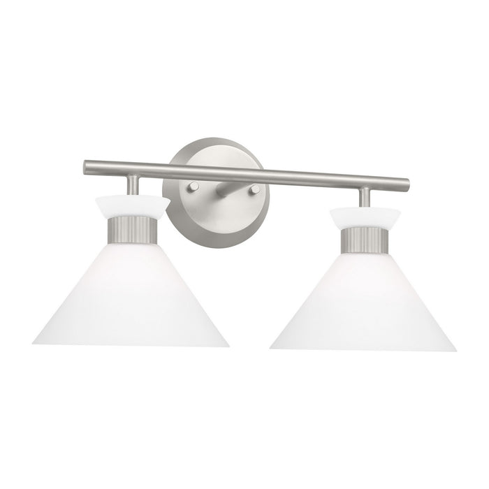 Myhouse Lighting Visual Comfort Studio - DJV1012BS - Two Light Bath - Belcarra - Brushed Steel