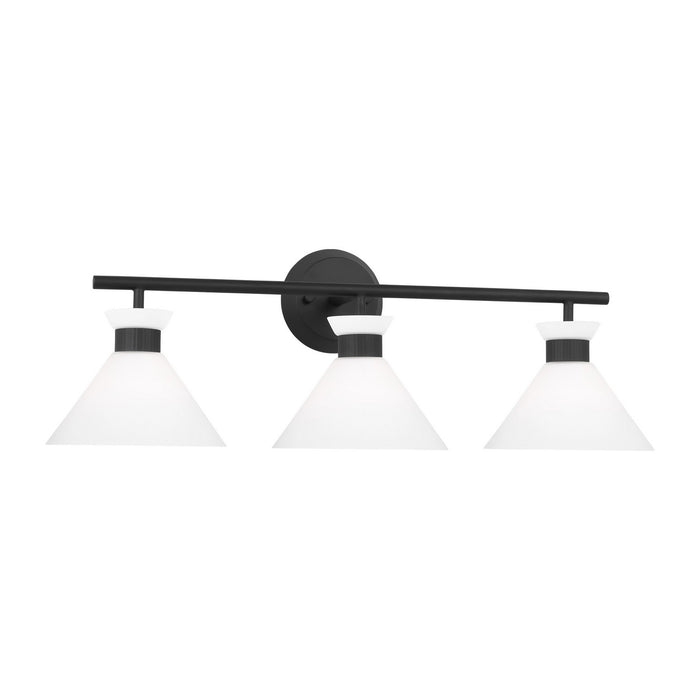 Myhouse Lighting Visual Comfort Studio - DJV1013MBK - Three Light Bath - Belcarra - Midnight Black