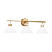 Myhouse Lighting Visual Comfort Studio - DJV1013SB - Three Light Bath - Belcarra - Satin Brass