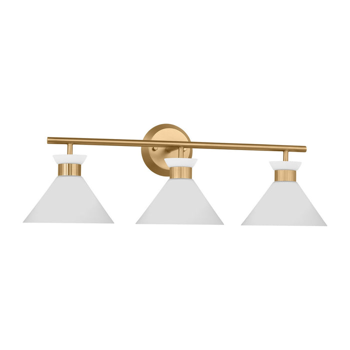 Myhouse Lighting Visual Comfort Studio - DJV1013SB - Three Light Bath - Belcarra - Satin Brass