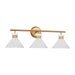 Myhouse Lighting Visual Comfort Studio - DJV1013SB - Three Light Bath - Belcarra - Satin Brass