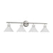 Myhouse Lighting Visual Comfort Studio - DJV1014BS - Four Light Bath - Belcarra - Brushed Steel