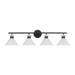 Myhouse Lighting Visual Comfort Studio - DJV1014MBK - Four Light Bath - Belcarra - Midnight Black