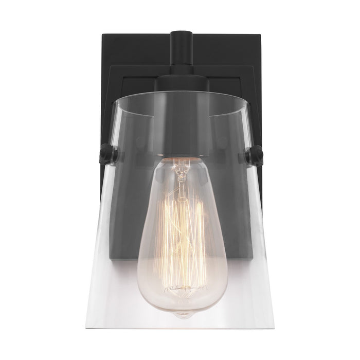 Myhouse Lighting Visual Comfort Studio - DJV1031MBK - One Light Wall Sconce - Crofton - Midnight Black