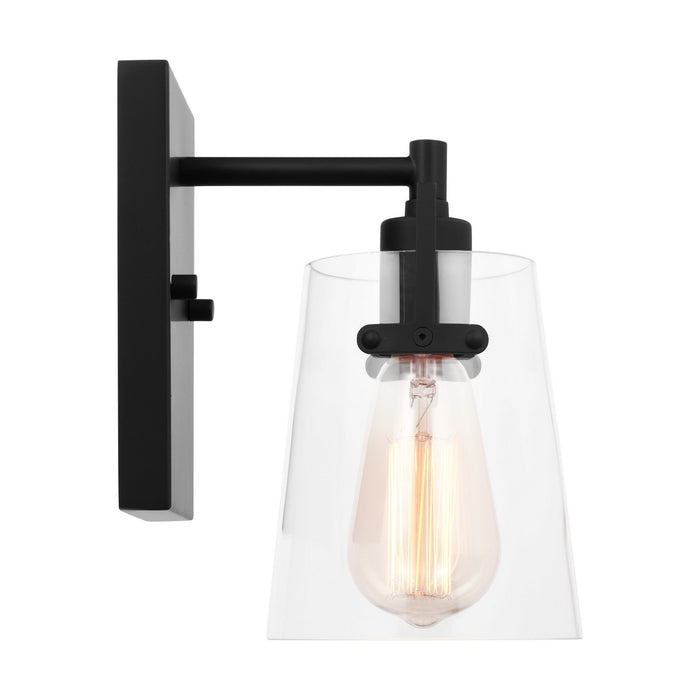 Myhouse Lighting Visual Comfort Studio - DJV1031MBK - One Light Wall Sconce - Crofton - Midnight Black