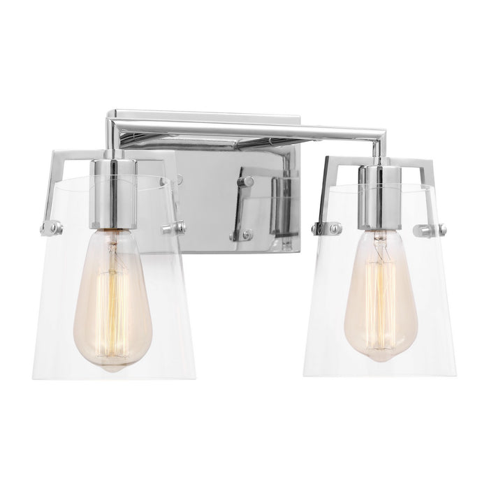 Myhouse Lighting Visual Comfort Studio - DJV1032CH - Two Light Bath - Crofton - Chrome