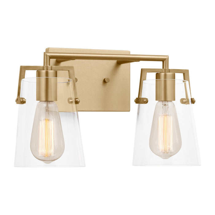 Myhouse Lighting Visual Comfort Studio - DJV1032SB - Two Light Bath - Crofton - Satin Brass