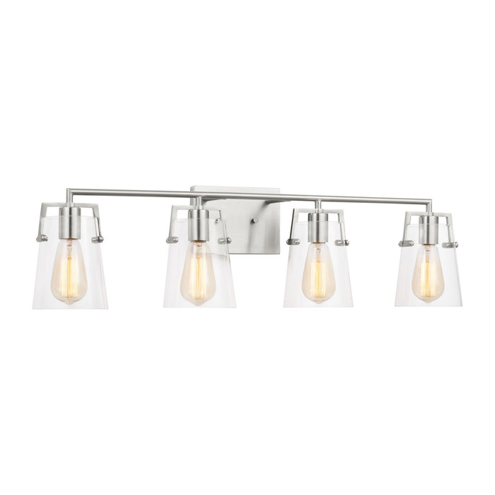 Myhouse Lighting Visual Comfort Studio - DJV1034BS - Four Light Bath - Crofton - Brushed Steel