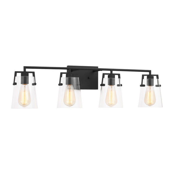 Myhouse Lighting Visual Comfort Studio - DJV1034MBK - Four Light Bath - Crofton - Midnight Black