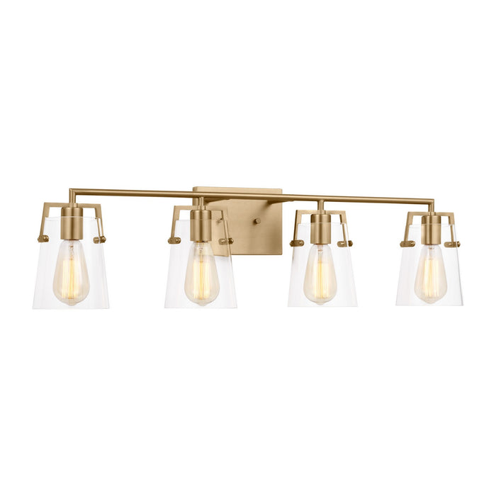 Myhouse Lighting Visual Comfort Studio - DJV1034SB - Four Light Bath - Crofton - Satin Brass