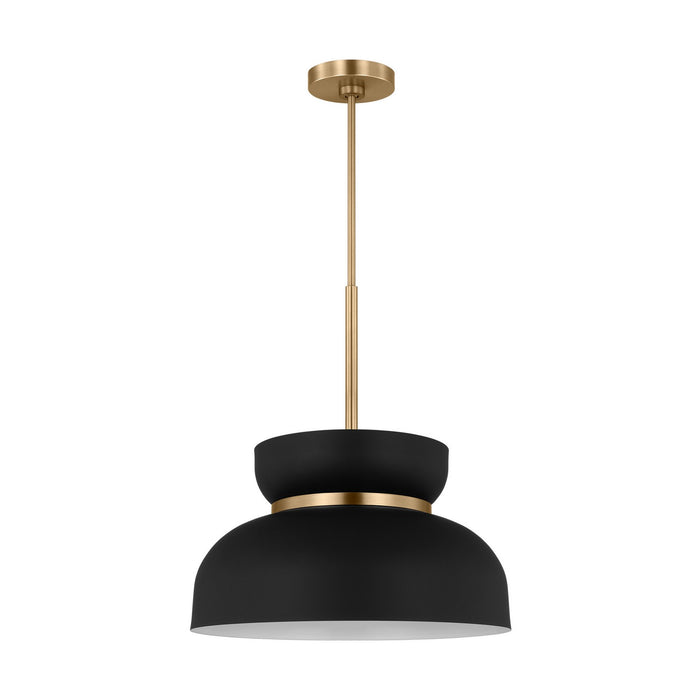 Myhouse Lighting Visual Comfort Studio - DJP1111SBMBK - One Light Pendant - Pemberton - Midnight Black