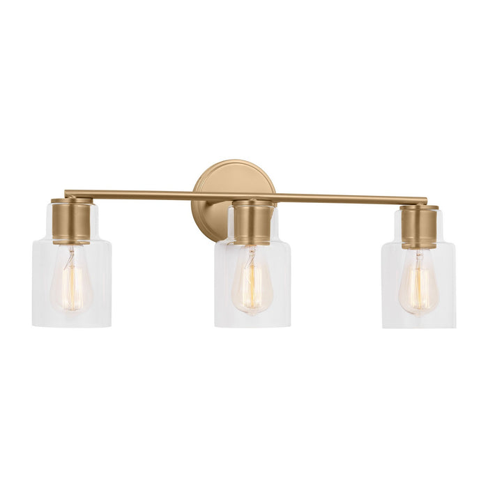 Myhouse Lighting Visual Comfort Studio - DJV1003SB - Three Light Bath - Sayward - Satin Brass