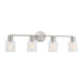 Myhouse Lighting Visual Comfort Studio - DJV1004BS - Four Light Bath - Sayward - Brushed Steel