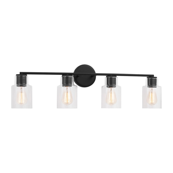 Myhouse Lighting Visual Comfort Studio - DJV1004MBK - Four Light Bath - Sayward - Midnight Black