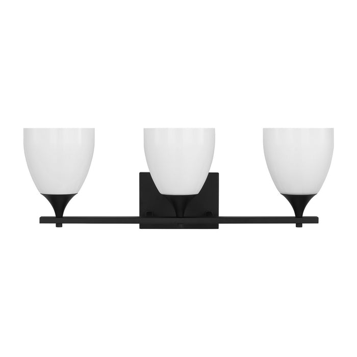 Myhouse Lighting Visual Comfort Studio - DJV1023MBK - Three Light Bath - Toffino - Midnight Black