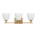 Myhouse Lighting Visual Comfort Studio - DJV1023SB - Three Light Bath - Toffino - Satin Brass