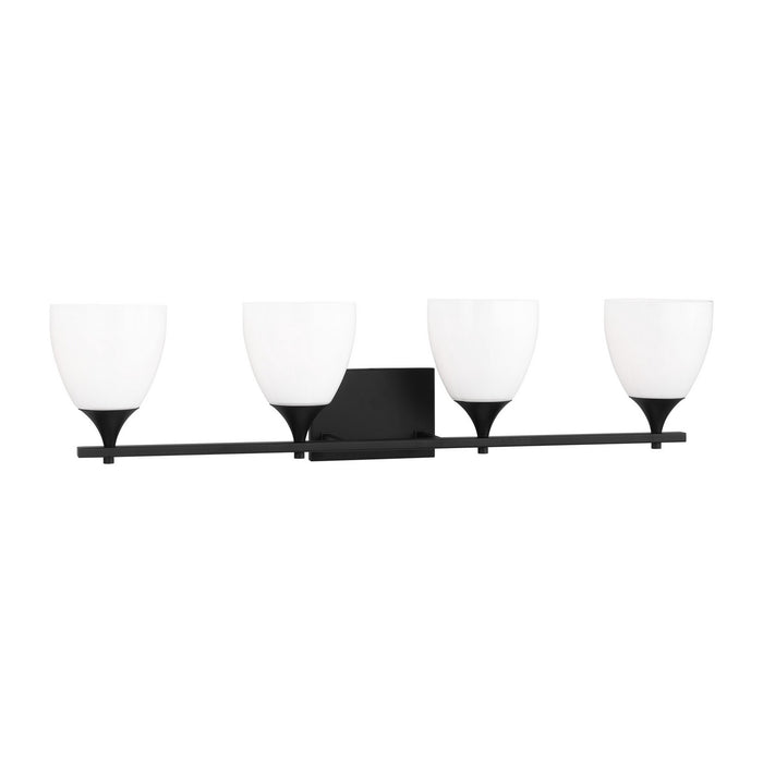 Myhouse Lighting Visual Comfort Studio - DJV1024MBK - Four Light Bath - Toffino - Midnight Black