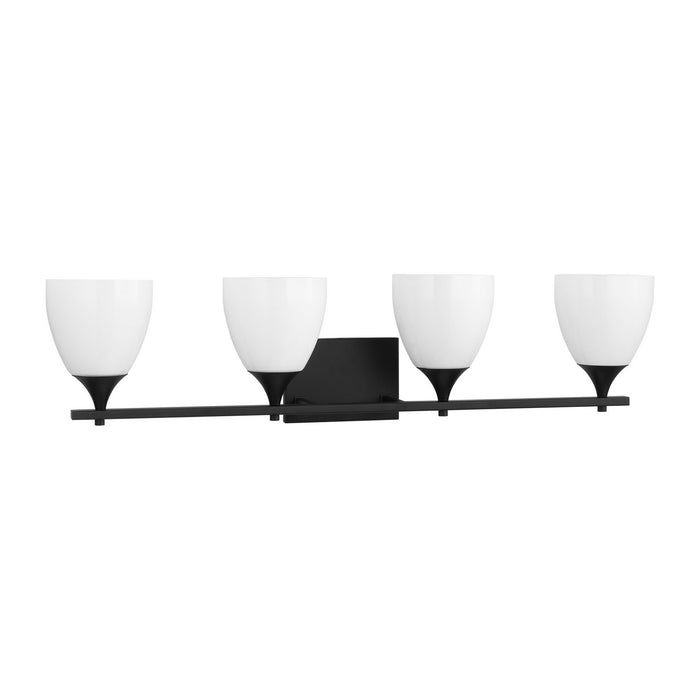 Myhouse Lighting Visual Comfort Studio - DJV1024MBK - Four Light Bath - Toffino - Midnight Black