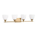 Myhouse Lighting Visual Comfort Studio - DJV1024SB - Four Light Bath - Toffino - Satin Brass