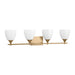 Myhouse Lighting Visual Comfort Studio - DJV1024SB - Four Light Bath - Toffino - Satin Brass