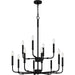 Myhouse Lighting Quoizel - ABR5128MBK - 12 Light Chandelier - Abner - Matte Black