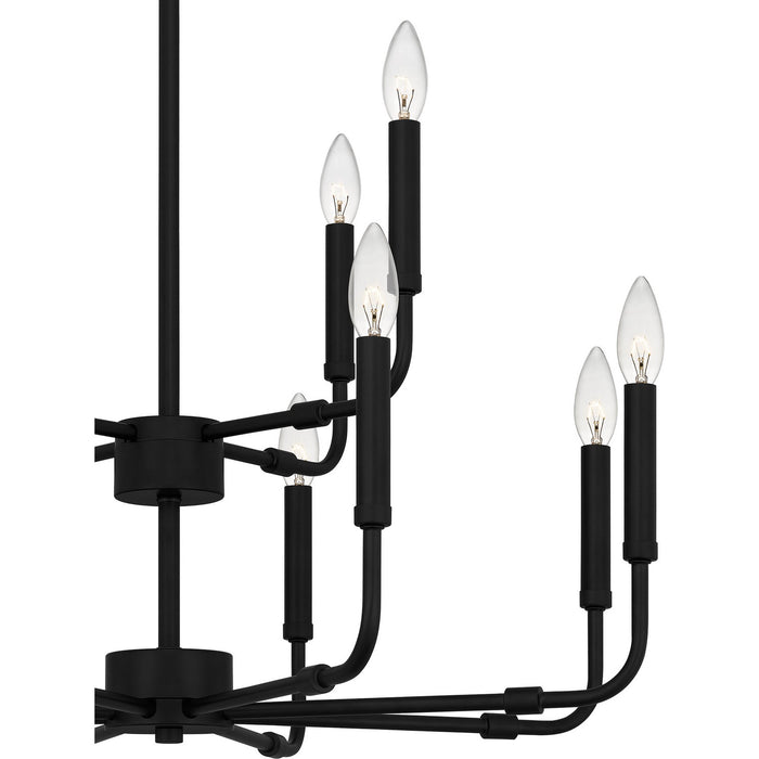 Myhouse Lighting Quoizel - ABR5128MBK - 12 Light Chandelier - Abner - Matte Black