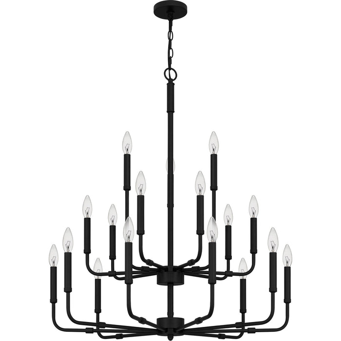 Myhouse Lighting Quoizel - ABR5132MBK - 18 Light Chandelier - Abner - Matte Black