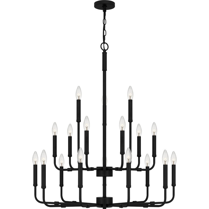 Myhouse Lighting Quoizel - ABR5132MBK - 18 Light Chandelier - Abner - Matte Black