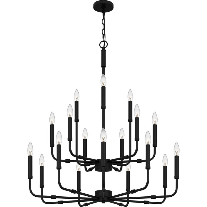 Myhouse Lighting Quoizel - ABR5132MBK - 18 Light Chandelier - Abner - Matte Black